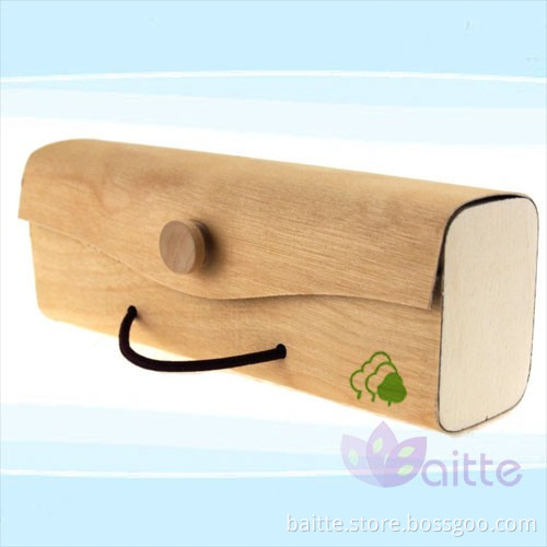 Unisex round and smal sunglasses wooden eyeglasses